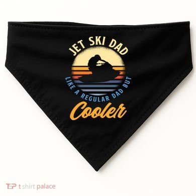 Jet Ski Dad Like A Regular Dad But Cooler Jet Ski Cute Gift USA-Made Doggie Bandana