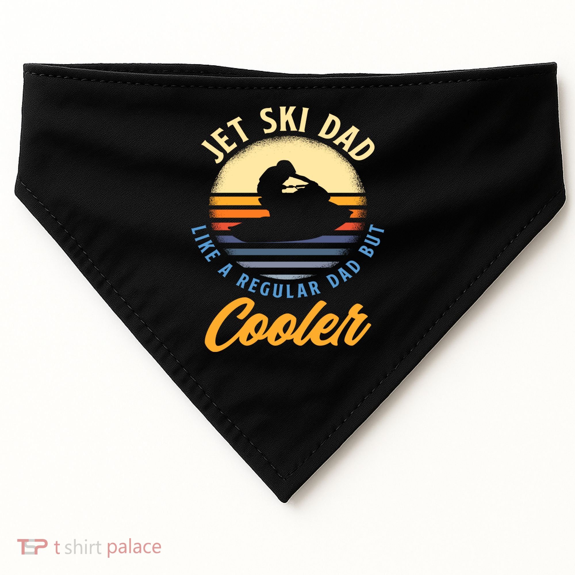 Jet Ski Dad Like A Regular Dad But Cooler Jet Ski Cute Gift USA-Made Doggie Bandana