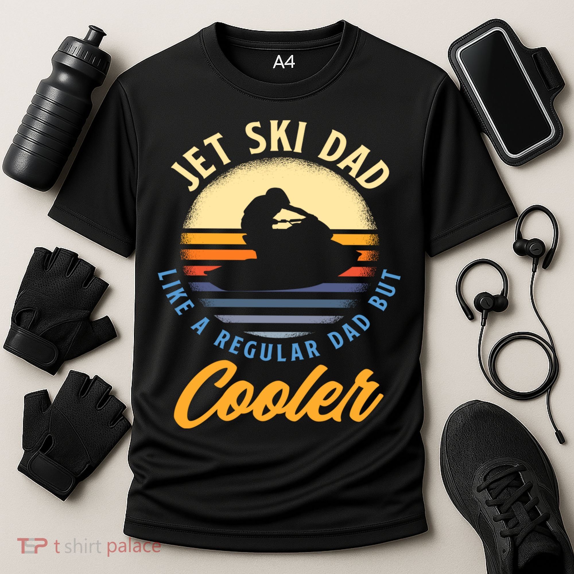 Jet Ski Dad Like A Regular Dad But Cooler Jet Ski Cute Gift Cooling Performance Crew T-Shirt