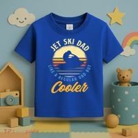Jet Ski Dad Like A Regular Dad But Cooler Jet Ski Cute Gift Toddler T-Shirt thumb 3