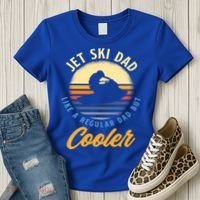 Jet Ski Dad Like A Regular Dad But Cooler Jet Ski Cute Gift Women's T-Shirt thumb 3