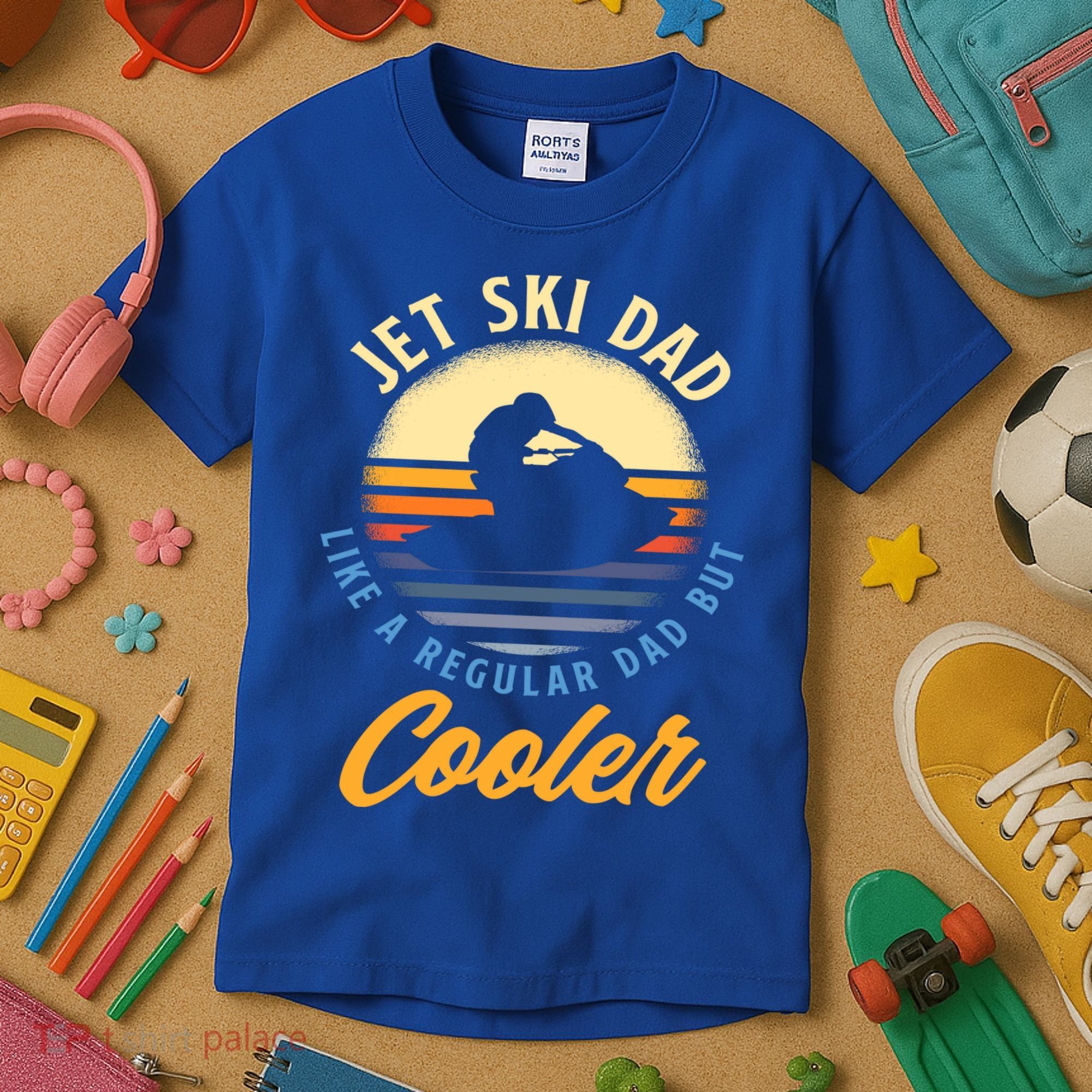 Jet Ski Dad Like A Regular Dad But Cooler Jet Ski Cute Gift Kids T-Shirt