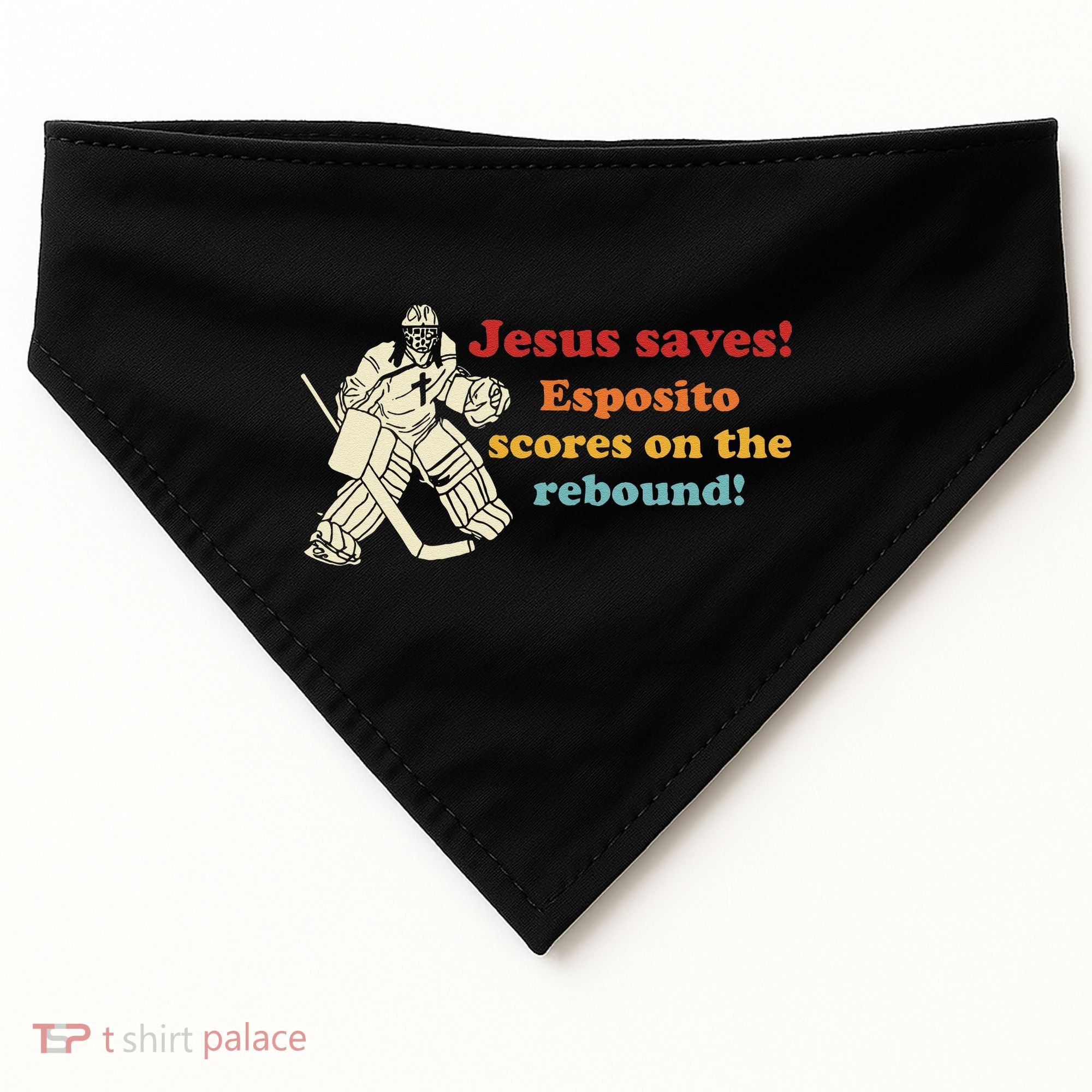 Jesus Saves Esposito Scores On The Rebound USA-Made Doggie Bandana