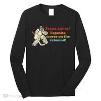 Jesus Saves Esposito Scores On The Rebound Long Sleeve Shirt thumb 0