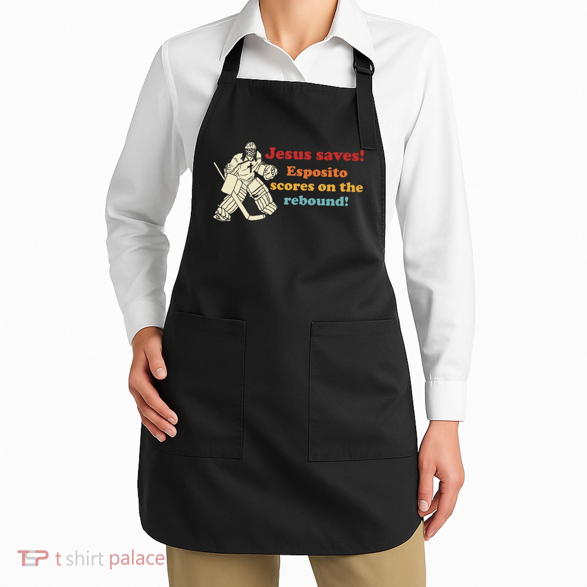 Jesus Saves Esposito Scores On The Rebound Apron
