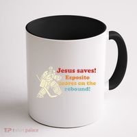 Jesus Saves Esposito Scores On The Rebound Coffee Mug thumb 1
