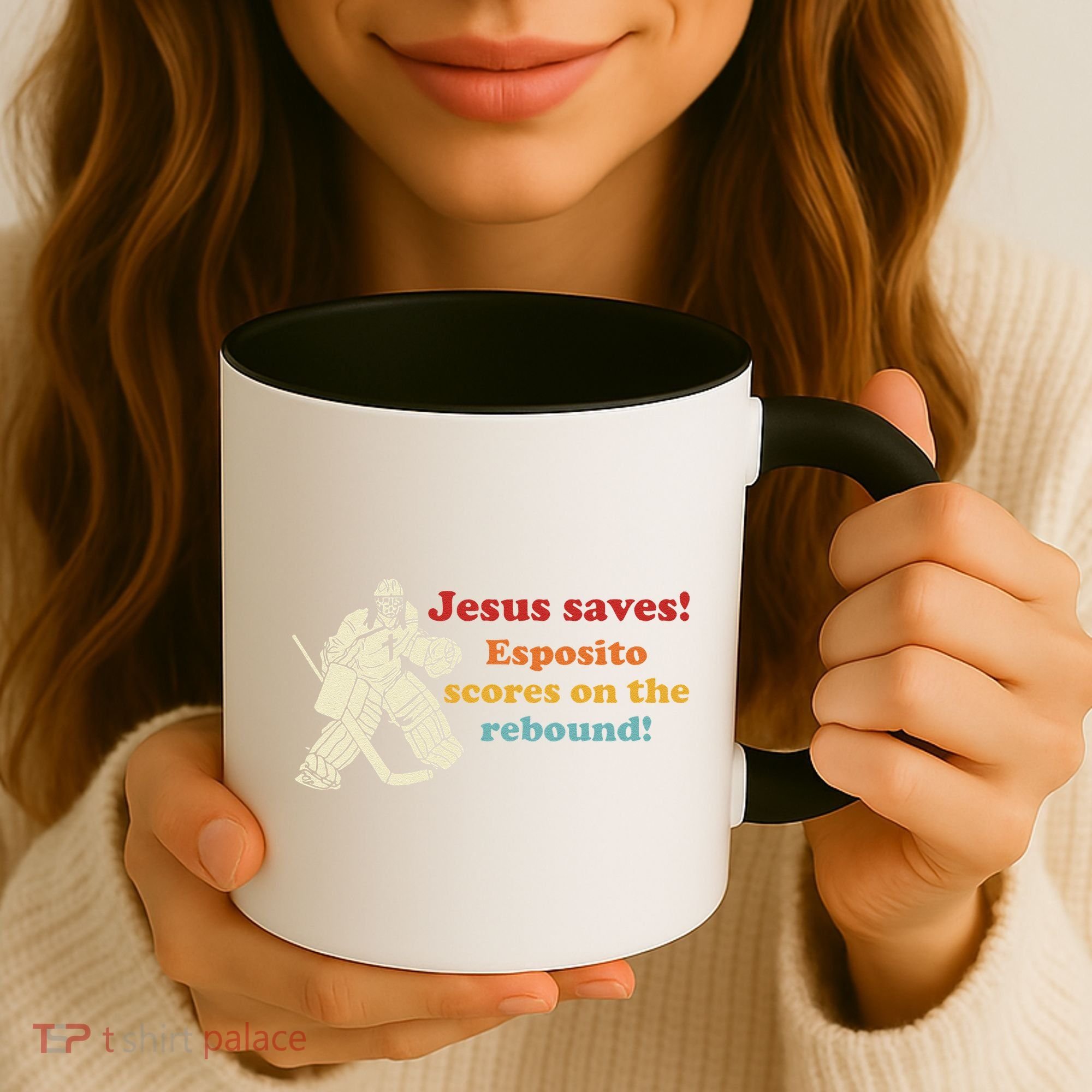 Jesus Saves Esposito Scores On The Rebound Coffee Mug