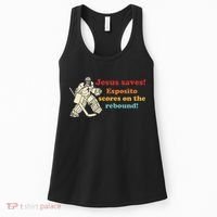 Jesus Saves Esposito Scores On The Rebound Women's Tank Top thumb 0