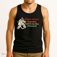 Jesus Saves Esposito Scores On The Rebound Tank Top thumb 3
