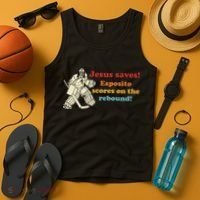 Jesus Saves Esposito Scores On The Rebound Tank Top thumb 4