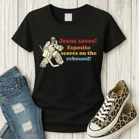 Jesus Saves Esposito Scores On The Rebound Women's T-Shirt thumb 3