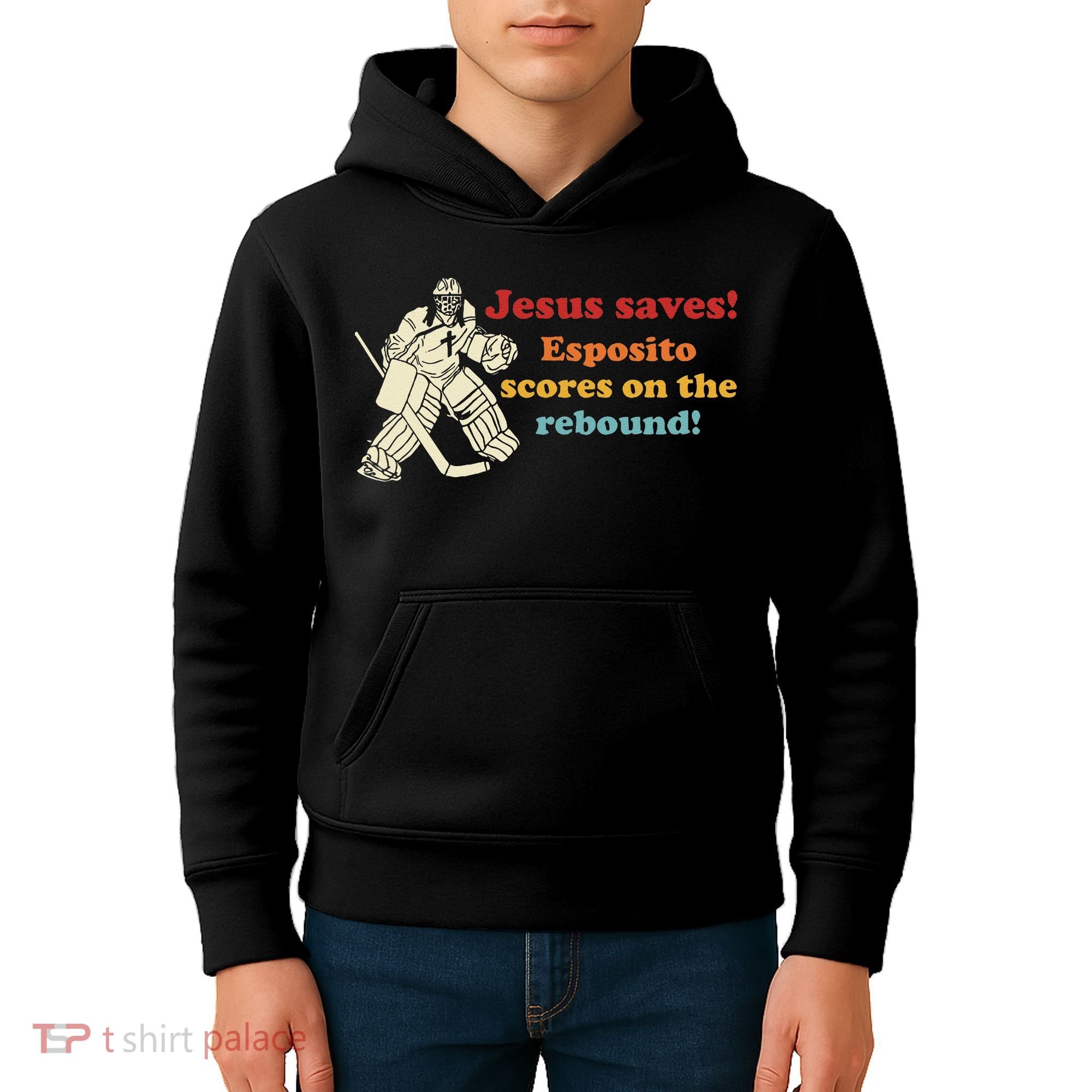 Jesus Saves Esposito Scores On The Rebound Kids Hoodie