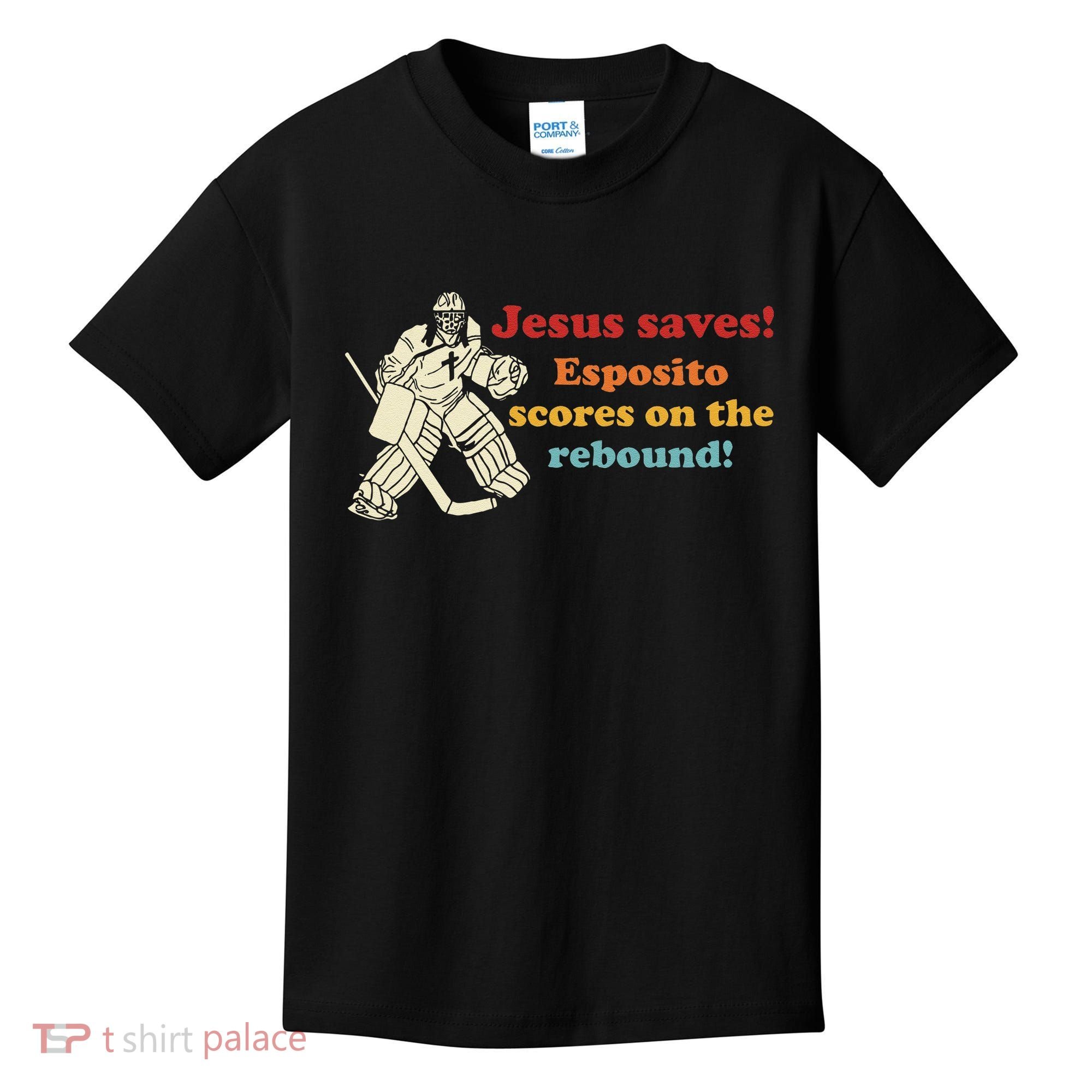 Jesus Saves Esposito Scores On The Rebound Kids T-Shirt