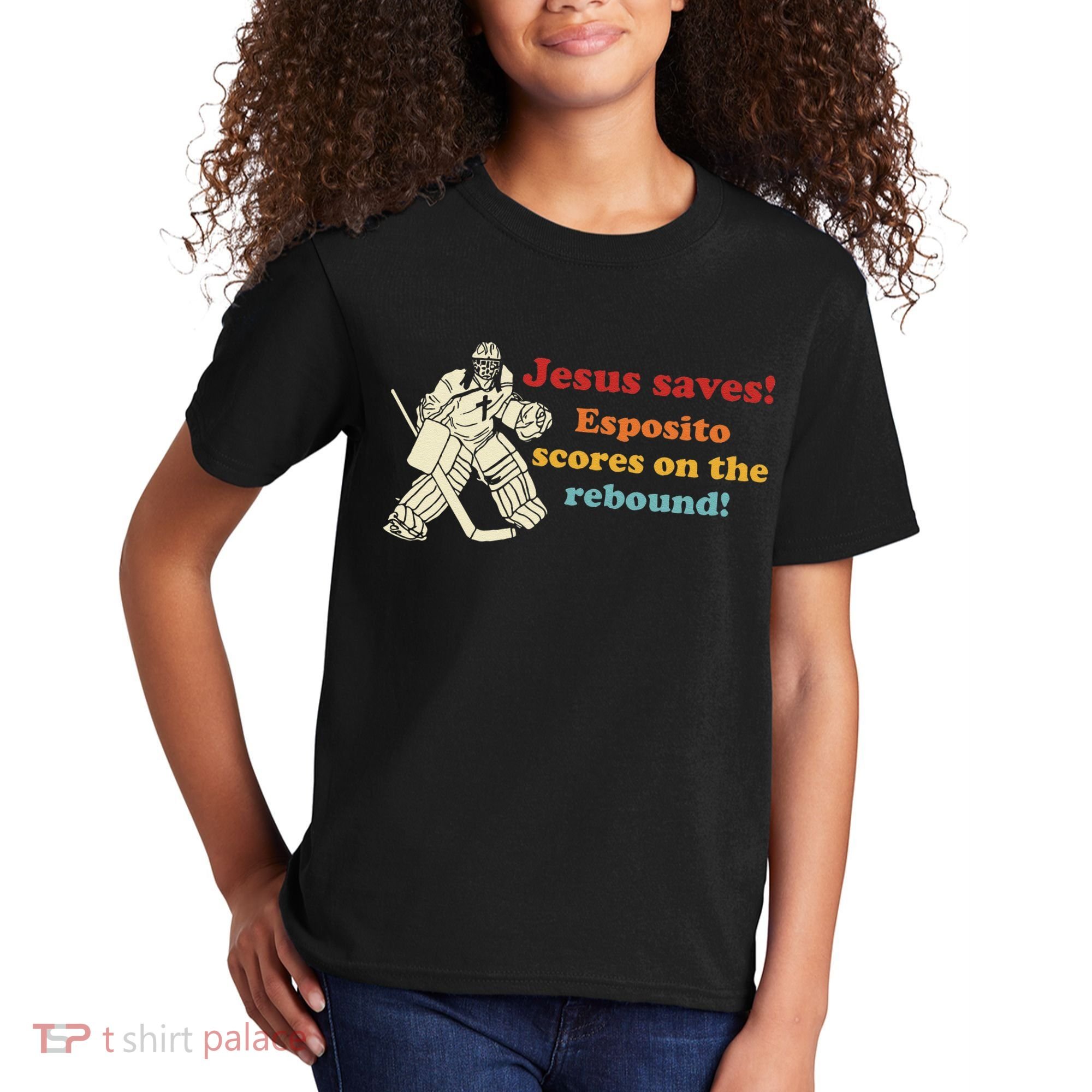 Jesus Saves Esposito Scores On The Rebound Kids T-Shirt