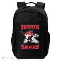 Jesus Saves Funny Hockey 10402 Backpack thumb 0