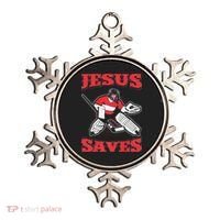 Jesus Saves Funny Hockey 10402 Ornament thumb 0