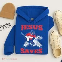 Jesus Saves Funny Hockey 10402 Hoodie thumb 4