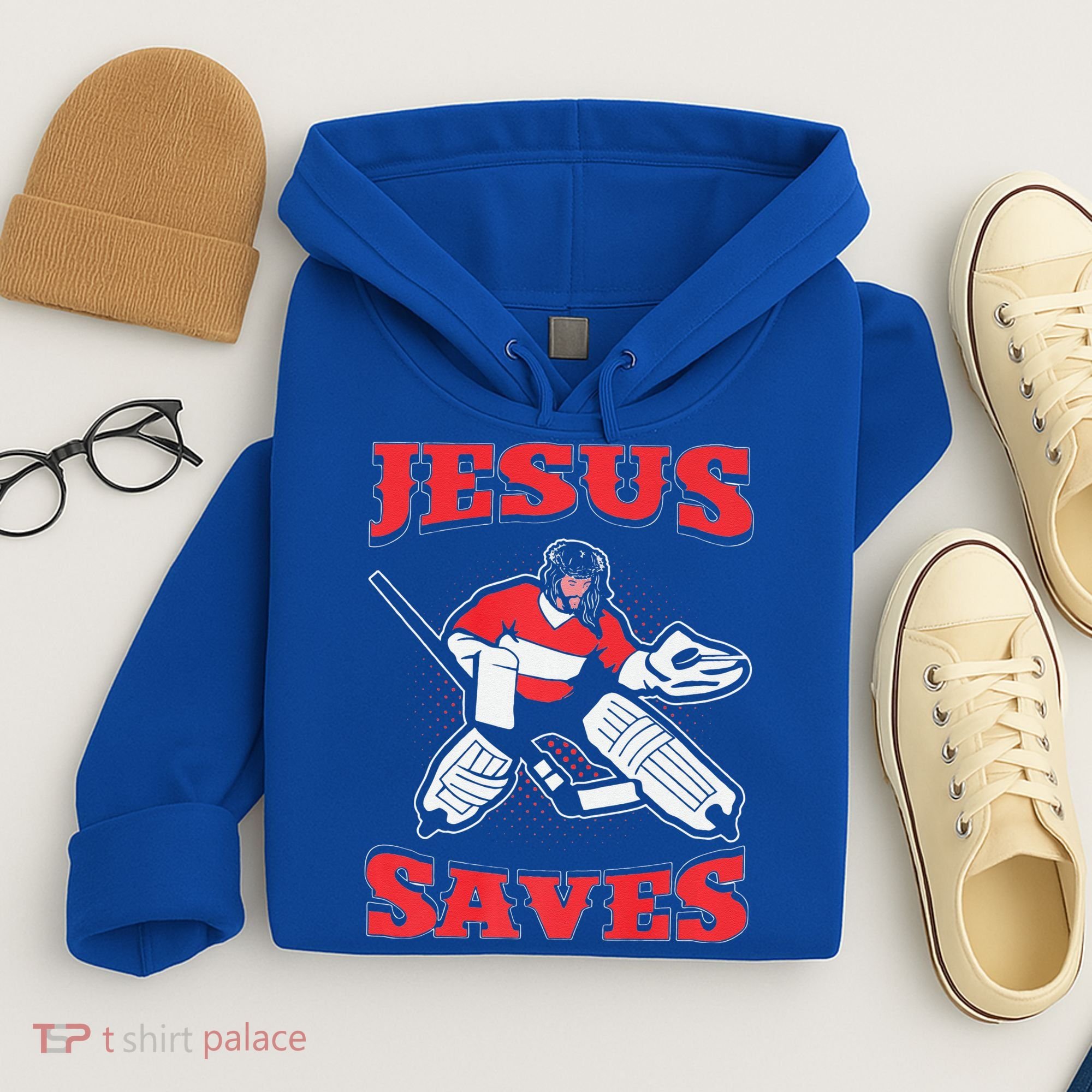 Jesus Saves Funny Hockey 10402 Hoodie