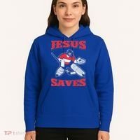 Jesus Saves Funny Hockey 10402 Hoodie thumb 5