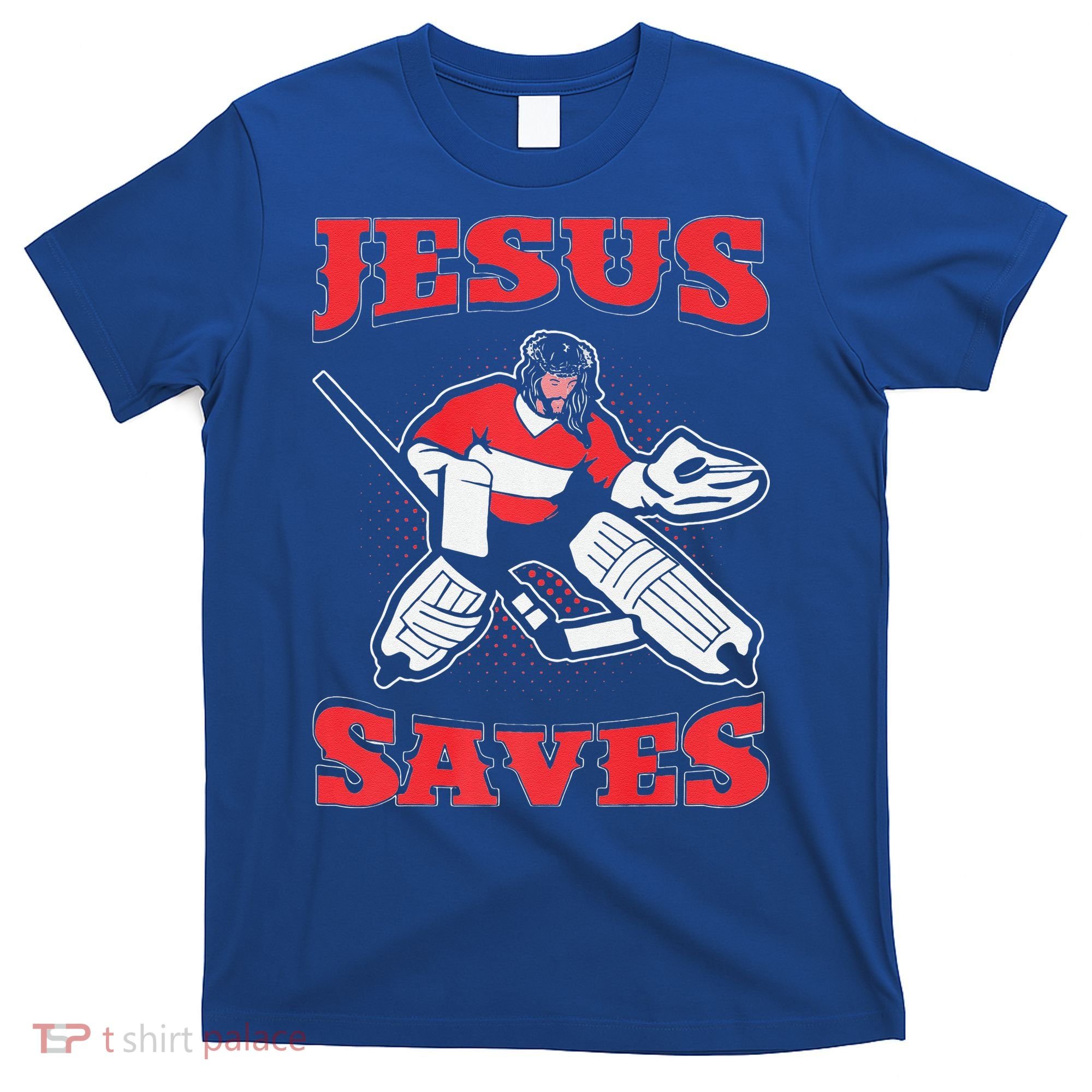 Jesus Saves Funny Hockey 10402 T-Shirt