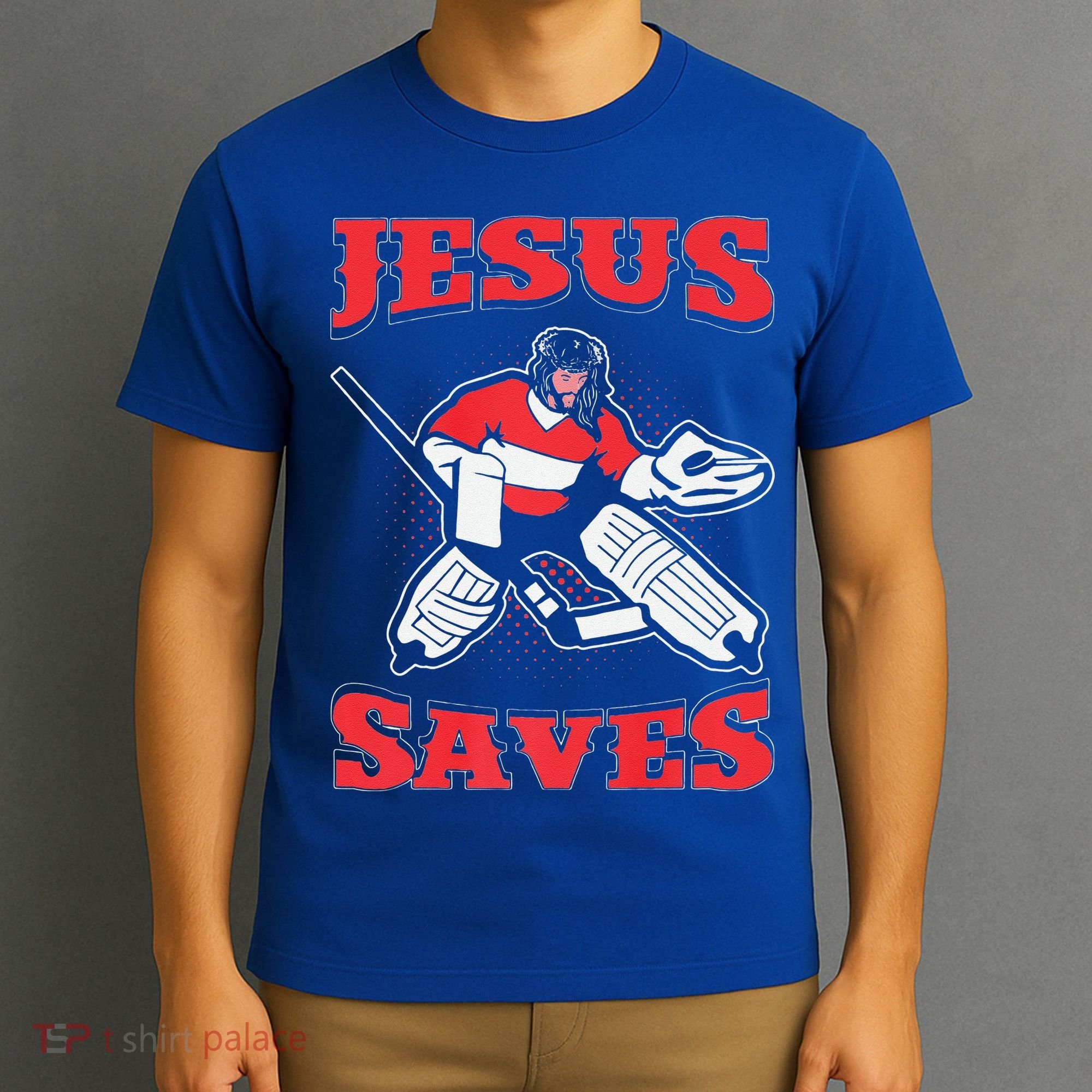 Jesus Saves Funny Hockey 10402 T-Shirt
