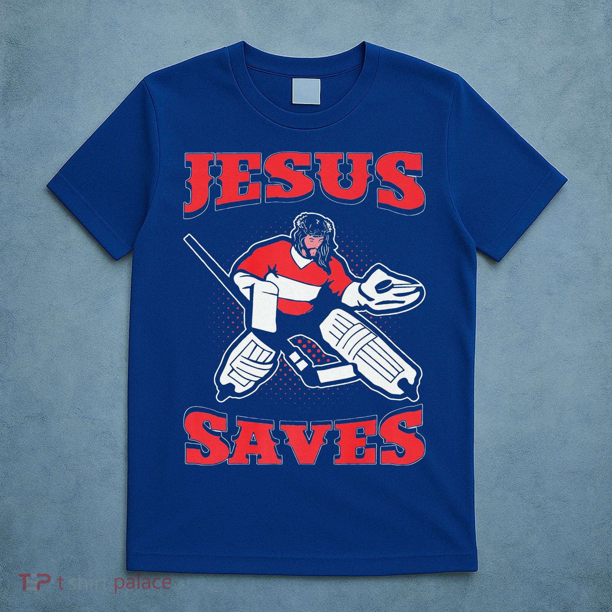 Jesus Saves Funny Hockey 10402 T-Shirt