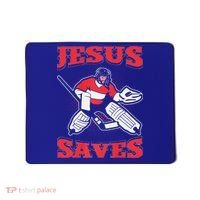 Jesus Saves Funny Hockey 10402 Mousepad thumb 0