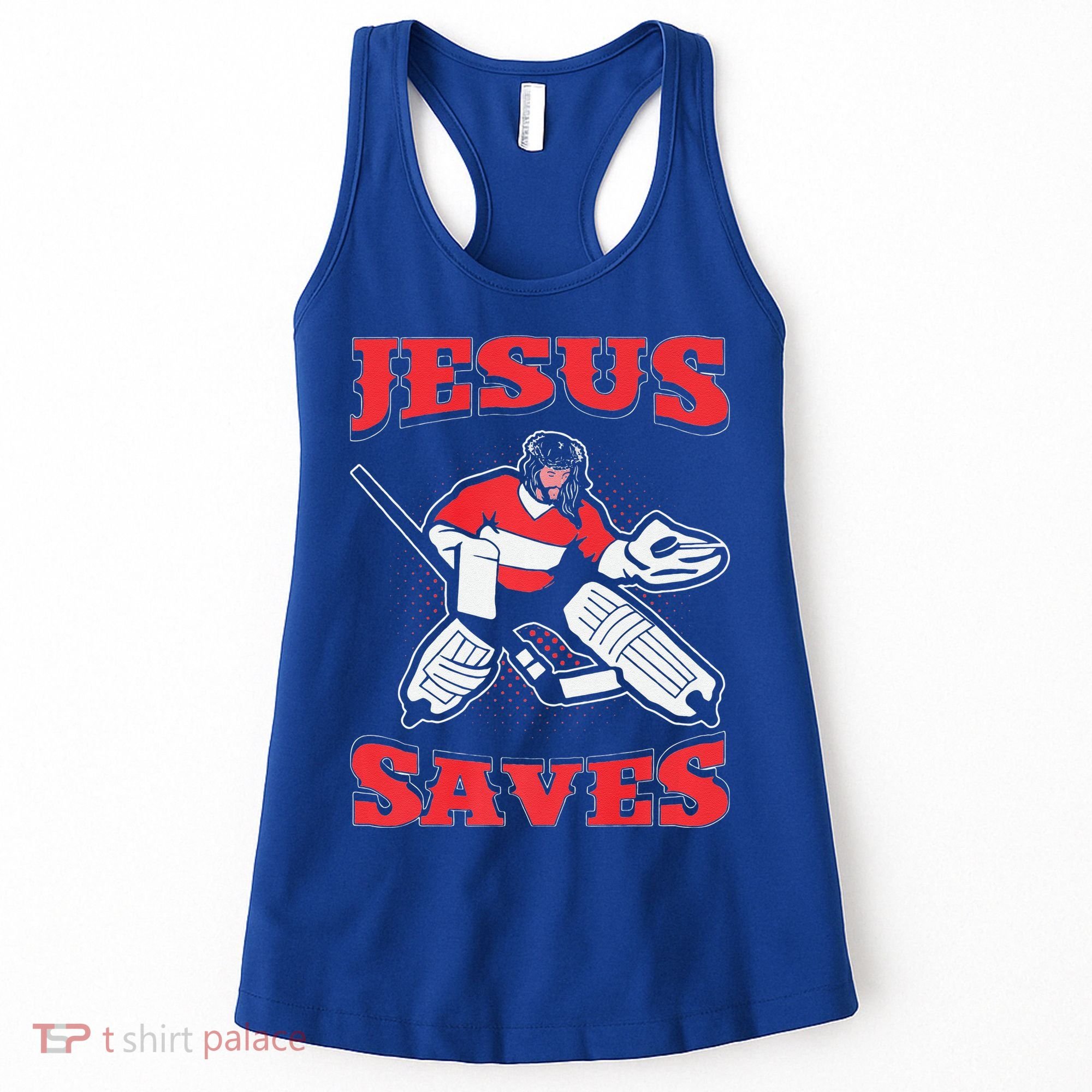 Jesus Saves Funny Hockey 10402 Women's Tank Top