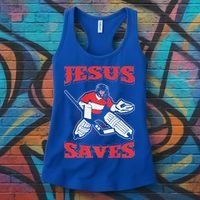 Jesus Saves Funny Hockey 10402 Women's Tank Top thumb 3
