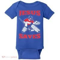 Jesus Saves Funny Hockey 10402 Baby Bodysuit thumb 0