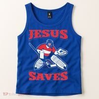 Jesus Saves Funny Hockey 10402 Tank Top thumb 2
