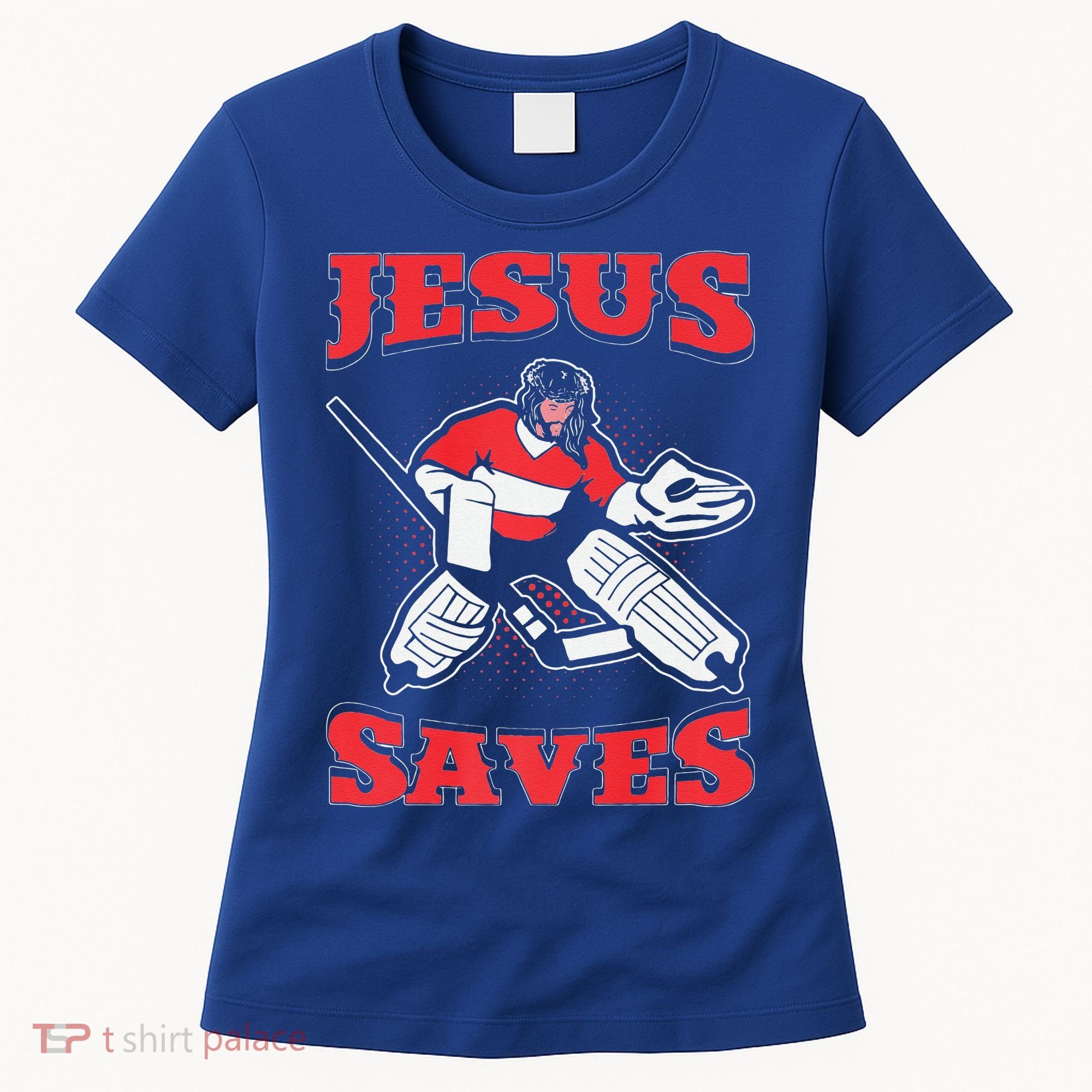 Jesus Saves Funny Hockey 10402 Women's T-Shirt