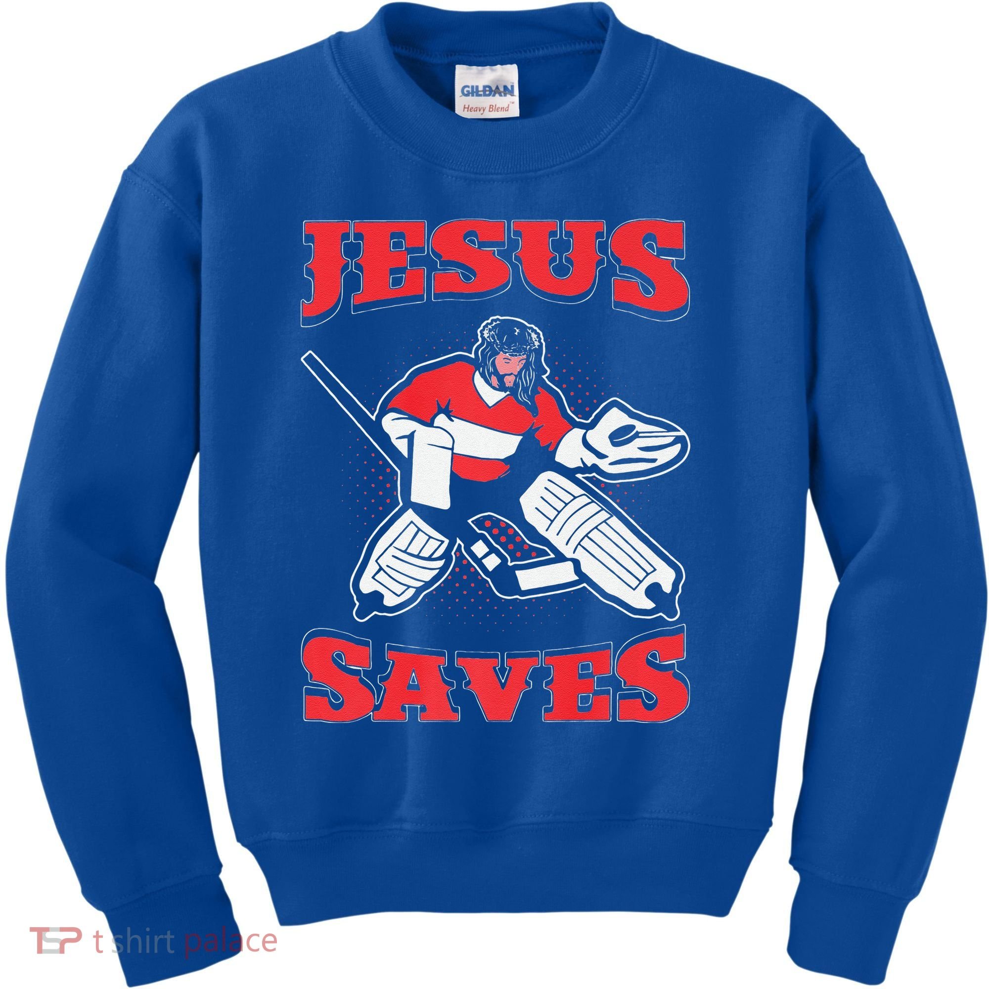 Jesus Saves Funny Hockey 10402 Kids Sweatshirt