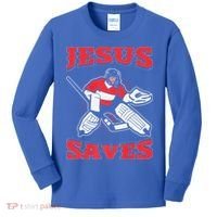 Jesus Saves Funny Hockey 10402 Kids Long Sleeve Shirt thumb 0