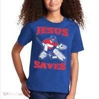 Jesus Saves Funny Hockey 10402 Kids T-Shirt thumb 2