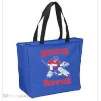 Jesus Saves Funny Hockey 10402 Tote Bag thumb 2