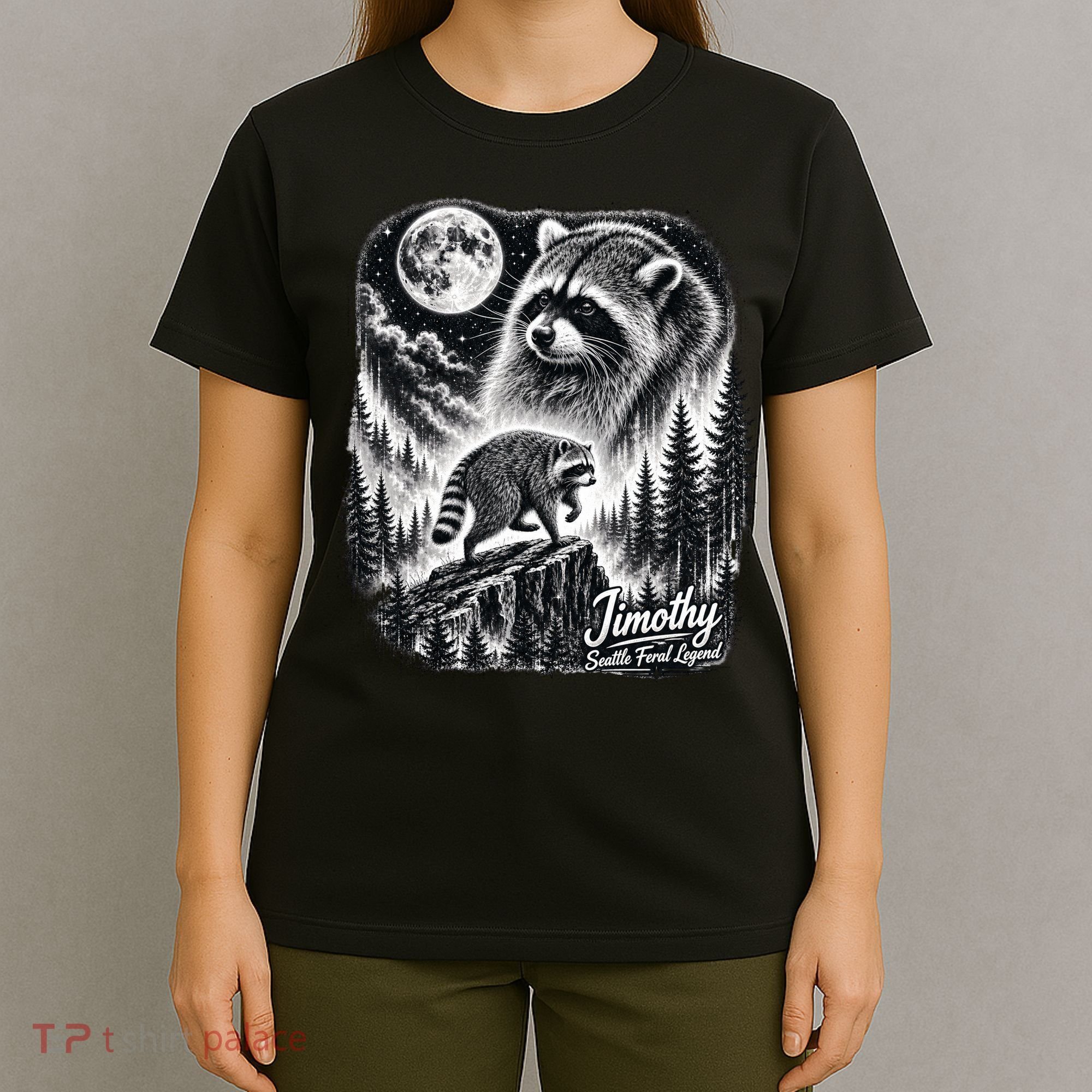 Jimothy Seattle Feral Legend Raccoon Funny T-Shirt