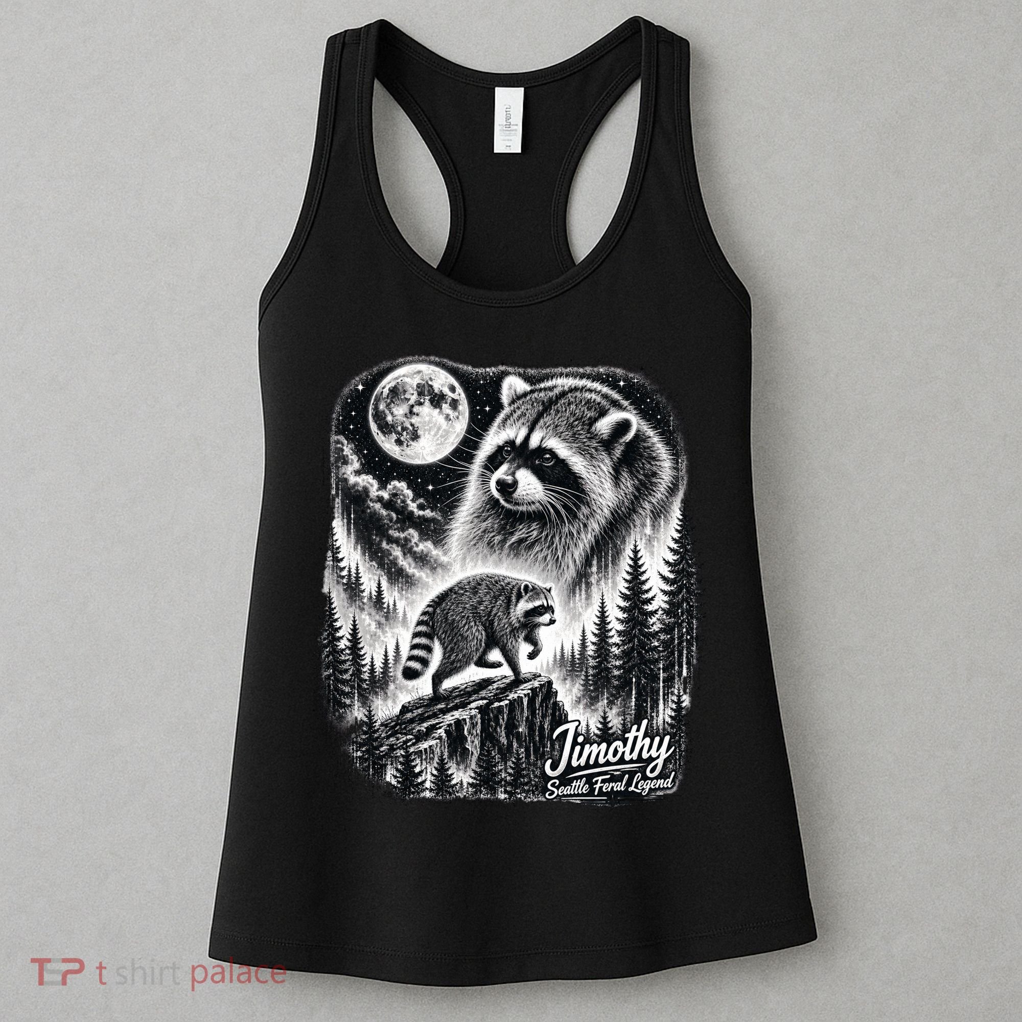 Jimothy Seattle Feral Legend Raccoon Funny Women's Tank Top