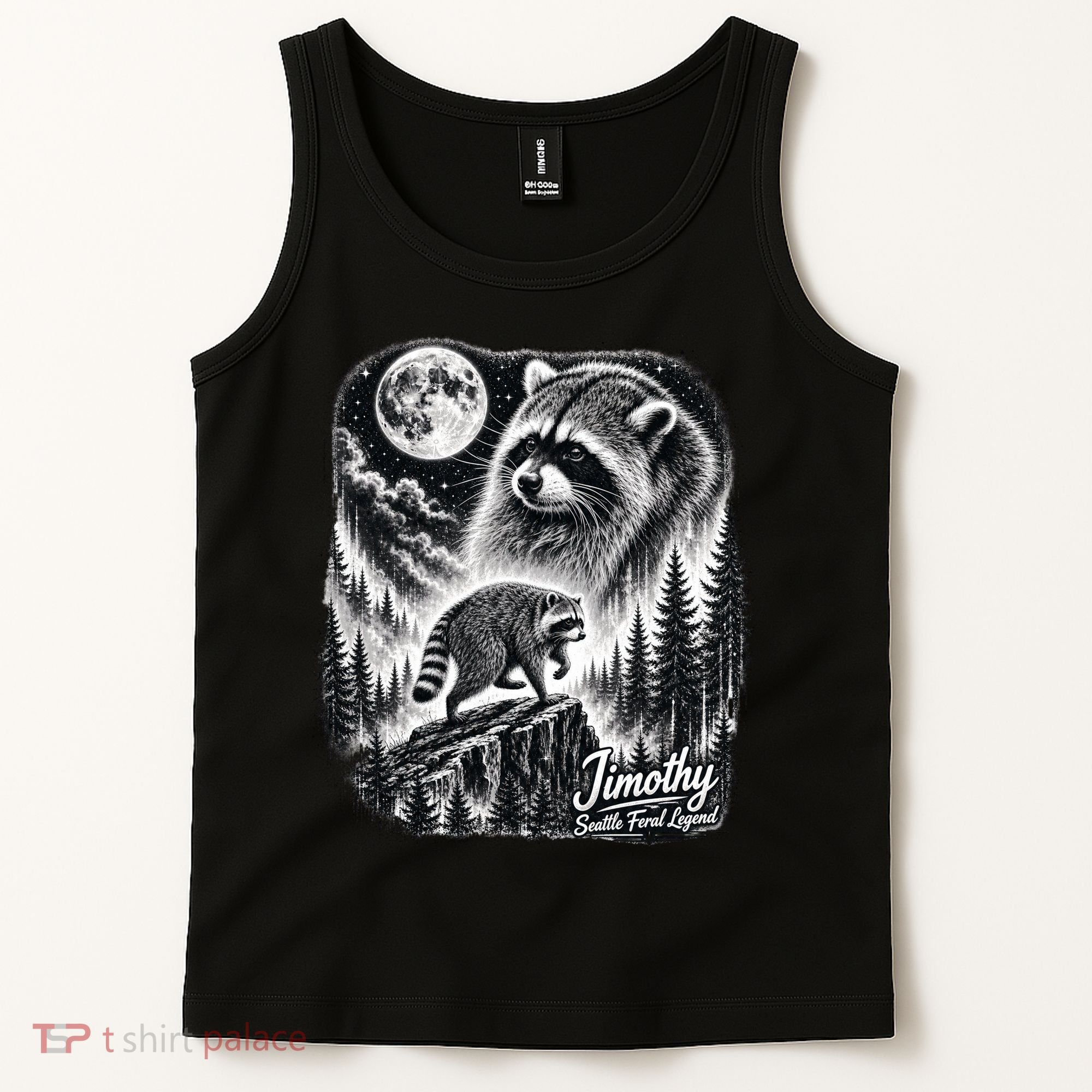 Jimothy Seattle Feral Legend Raccoon Funny Tank Top