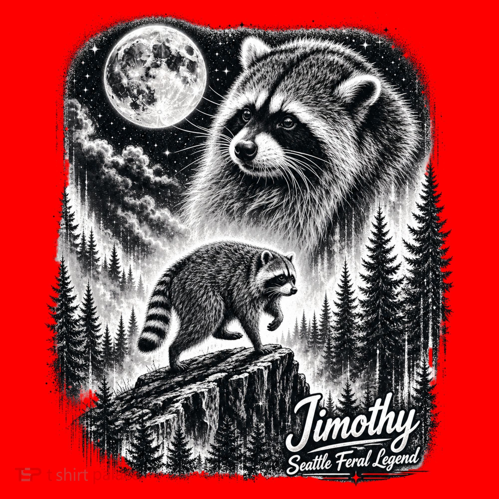 Jimothy Seattle Feral Legend Raccoon Funny Santa Hat