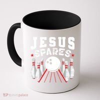 Jesus Spares Funny Christian Bowling Coffee Mug thumb 0