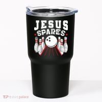 Jesus Spares Funny Christian Bowling Tumbler thumb 0