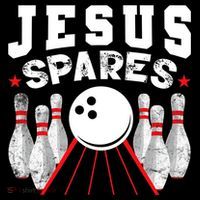 Jesus Spares Funny Christian Bowling Women's Long Sleeve Shirt thumb 2