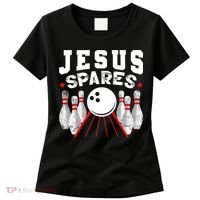 Jesus Spares Funny Christian Bowling Women's T-Shirt thumb 0