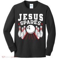 Jesus Spares Funny Christian Bowling Kids Long Sleeve Shirt thumb 0