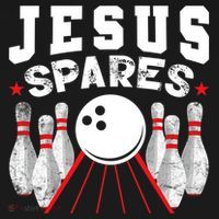 Jesus Spares Funny Christian Bowling Kids Long Sleeve Shirt thumb 2