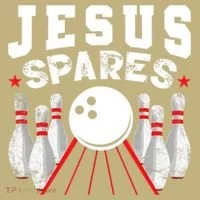 Jesus Spares Funny Christian Bowling Long Sleeve Shirt thumb 2