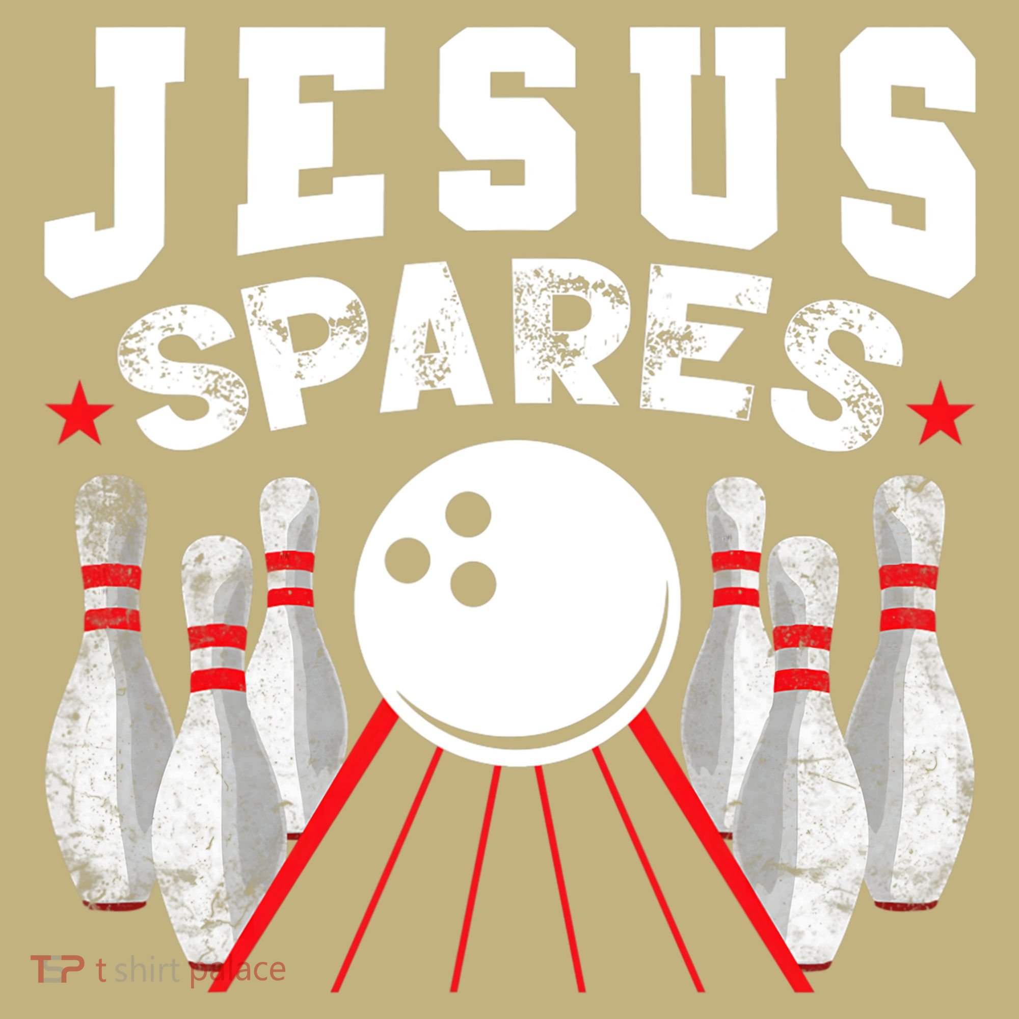 Jesus Spares Funny Christian Bowling Button