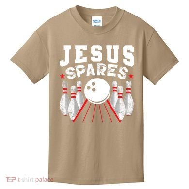 Jesus Spares Funny Christian Bowling Kids T-Shirt