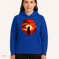 Japanese Samurai Fighter Martial Arts Retro Sunset Hoodie thumb 5